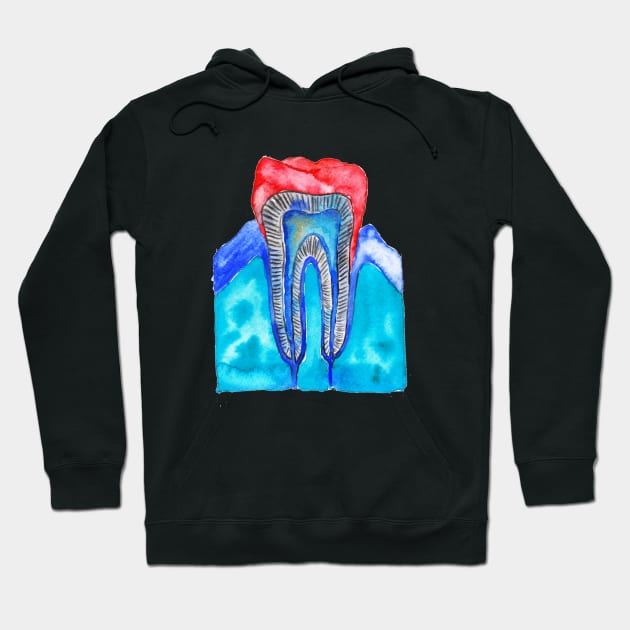 Tooth Hoodie by RosaliArt